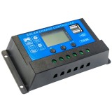Regulator solar de tensiune 10A 12V/24V cu 2 porturi USB