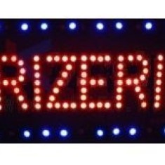 Reclama Text LED" FRIZERIE "animatie luminoasa dinamica - ideala pentru frizerii