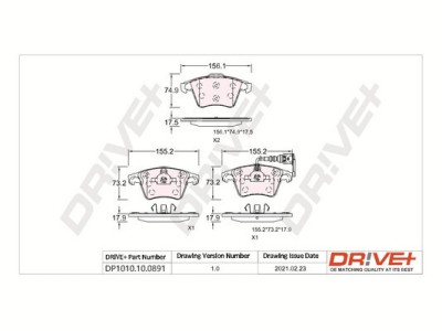 Dr!ve+ DP1010.10.0891 set placute frana,frana disc foto