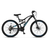 Bicicleta MTB Umit Stallion 2D, Full Suspension, SHM, 21 viteze, roata 26&quot;, cadr... Cod:52659160001