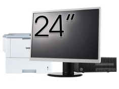Pachet Calculator Second Hand HP 280 G2 SFF, Intel Pentium G4400 3.30GHz, 8GB DDR4, 500GB HDD, DVD-ROM + Monitor 24&amp;quot; &amp; Imprimanta Brother HL-L630