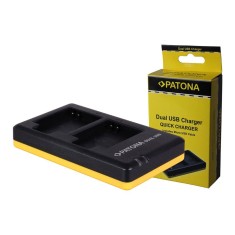 Incarcator Patona Dual Quick-Charger pentru Canon NB-6L, NB6L incl. Micro-USB cabel