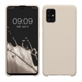 Husa Kwmobile pentru Samsung Galaxy A51, Crem, Silicon, KWM000010ZA051C, Carcasa