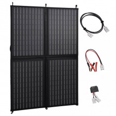 Incarcator panou solar pliabil 100 W 12 V foto