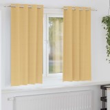 Perdele cu perdele 2 pcs Bej 175 x 140 cm Poliester