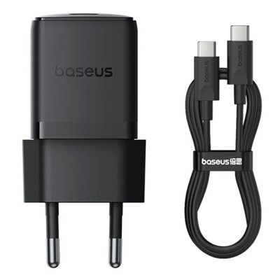 Incarcator Type-C Fast Charge + cablu Type-C Baseus Palm, negru P10111605113-01 foto