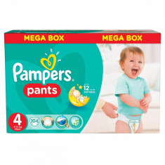 Scutece PAMPERS Active Baby Pants 4 Mega Box Pack 104 buc foto