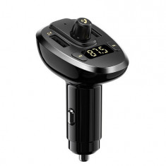 Remax Kimbay FM Transmitter, încărcător auto, 2x USB, 3A, negru (RCC109-negru)