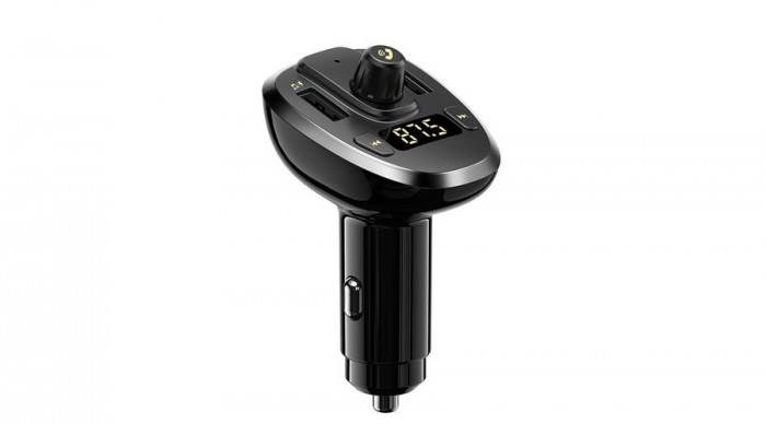 Remax Kimbay FM Transmitter, &icirc;ncărcător auto, 2x USB, 3A, negru (RCC109-negru)