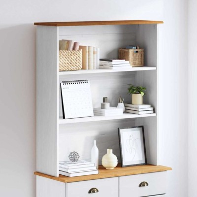 vidaXL Hutch ASKIM Alb 91 x 30 x 104 cm Lemn masiv de pin 4105426 foto