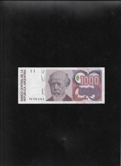 Argentina 1000 1.000 australes 1988(90) seria78738148 A!