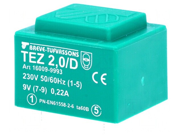&quot;Transformator &Icirc;ncapsulat 2VA 230VAC 9V PCB TEZ&quot;