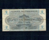 Austria 1944 - 2 schilling, ocupația aliata, circulata