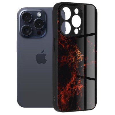 Husa pentru iPhone 15 Pro - Techsuit Glaze Series - Red Nebula foto