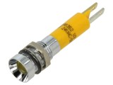 Lampă de control LED galbenă concavă 24V DC/AC IP67