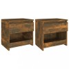 VidaXL Noptiere, 2 buc., stejar afumat,40x30x39 cm, lemn prelucrat 815130
