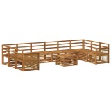 vidaXL Set de canapele de exterior 8 pcs natural Lemn Solid de Acacia 3384925