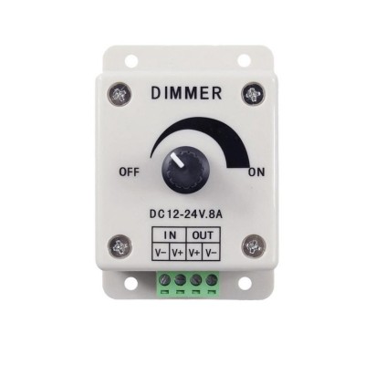 Controler manual LED monocrom elSales ELS-CMLM, 12-24 V, 8 A, crem foto