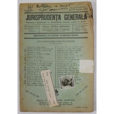 JURISPRUDENTA GENERALA , PUBLICATIUNE SAPTAMANALA DE JURISPRUDENTA ...ANUL XV , NR. 15 , JOI15 APRILIE , 1937