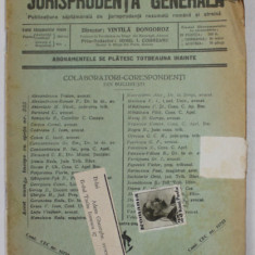 JURISPRUDENTA GENERALA , PUBLICATIUNE SAPTAMANALA DE JURISPRUDENTA ...ANUL XV , NR. 15 , JOI15 APRILIE , 1937