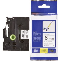 Banda de etichete Brother TZEFX211, BLK/WHITE/FLEX