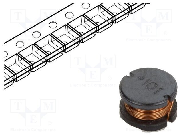Inductor BOURNS SMD 3,9&micro;H 4,4A 8mm fir