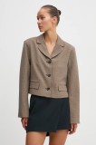 Abercrombie &amp; Fitch sacou culoarea maro, un singur rand de nasturi, modelator, KI144-4154