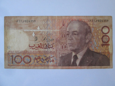 Maroc 100 Dirhams 1987 foto