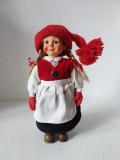 Pitic, Elf, Gnom, papusa figurina suedeza, 21cm inaltime, decor Craciun, Craciunita, vintage