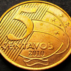 Moneda 5 CENTAVOS- BRAZILIA, anul 2010 * cod 1764 A = UNC