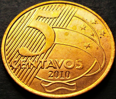 Moneda 5 CENTAVOS- BRAZILIA, anul 2010 * cod 1764 A = UNC foto