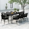 Gossi set mobilier de gradina, 9 piese, negru