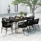 Gossi set mobilier de gradina, 9 piese, negru
