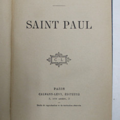 SAINT PAUL par ERNEST RENAN , 1923