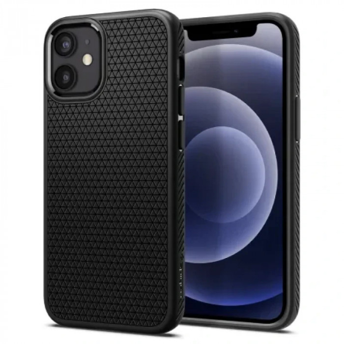 Husa Cover Spigen Liquid Air pentru iPhone 12 Mini Matte Black