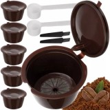 Capsule cafea reutilizabile 6 buc cu filtru inox si accesorii Ruhhy