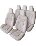 Set Huse Scaun Exclusive Leather si Alcantara Bej, Umbrella