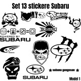 Set 13 stickere auto Subaru , autocolante pentru personalizare masina