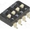Intrerupator DIP, 2 pozitii, montare SMT, 4 sectiuni, DIPTRONICS - DM-04-V