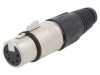 Conector XLR Mama 5 Pini Argintat CLIFF Montare Cablu Placare Argintata Metalic