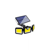 Lampa solara de perete, LED, cu senzor de miscare, 3 moduri iluminare, 1.8 W, 6000 lm, IP67, 28x9 cm, Izoxis&nbsp;