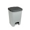 Cos de gunoi cu pedala, plastic, gri, 20 L, 30.3x29.4x42.8 cm, Curver GartenVIP DiyLine