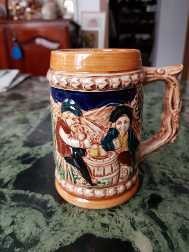 HALBA DE BERE veche, originala W. Germany, din ceramica foto