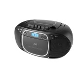 Cumpara ieftin RESIGILAT - Radio cu casetofon si player CD JVC RC-E451B, 2 x 1.6 W RMS, FM, Bluetooth, USB, MP3, AUX IN, negru