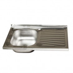 Chiuveta inox cu picurator Zilan, 43.5 x 76 cm, pentru masca foto