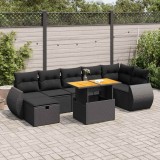 vidaXL Set mobilier de grădină cu perne, 5 piese,poliratan/lemn acacia 3328063