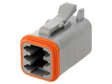 Conector cablu-cablu AT mama PIN 6 gri IP67