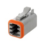 Conector cablu-cablu AT mama PIN 6 gri IP67