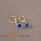Cercei eleganti cu cristal zirconia indigo, 2 cm