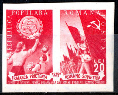 1949 LP257 serie Prietenia Romano-Sovietica (nedantelat) MNH foto